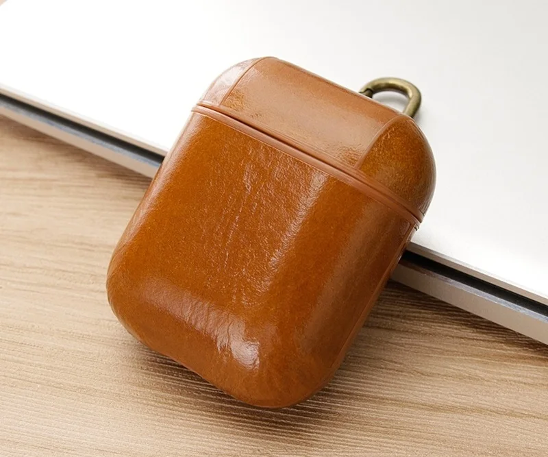 brown Earphone Case For AirPods 1 Bluetooth Wireless Protective Skin Cover case