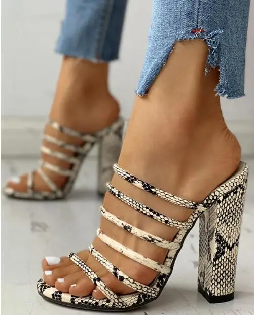 

New Women High Heels Leopard Pumps Sexy Bride Party Thick Heel Round Toe Leather High Heel Shoes for Office Women Zapatos Mujer