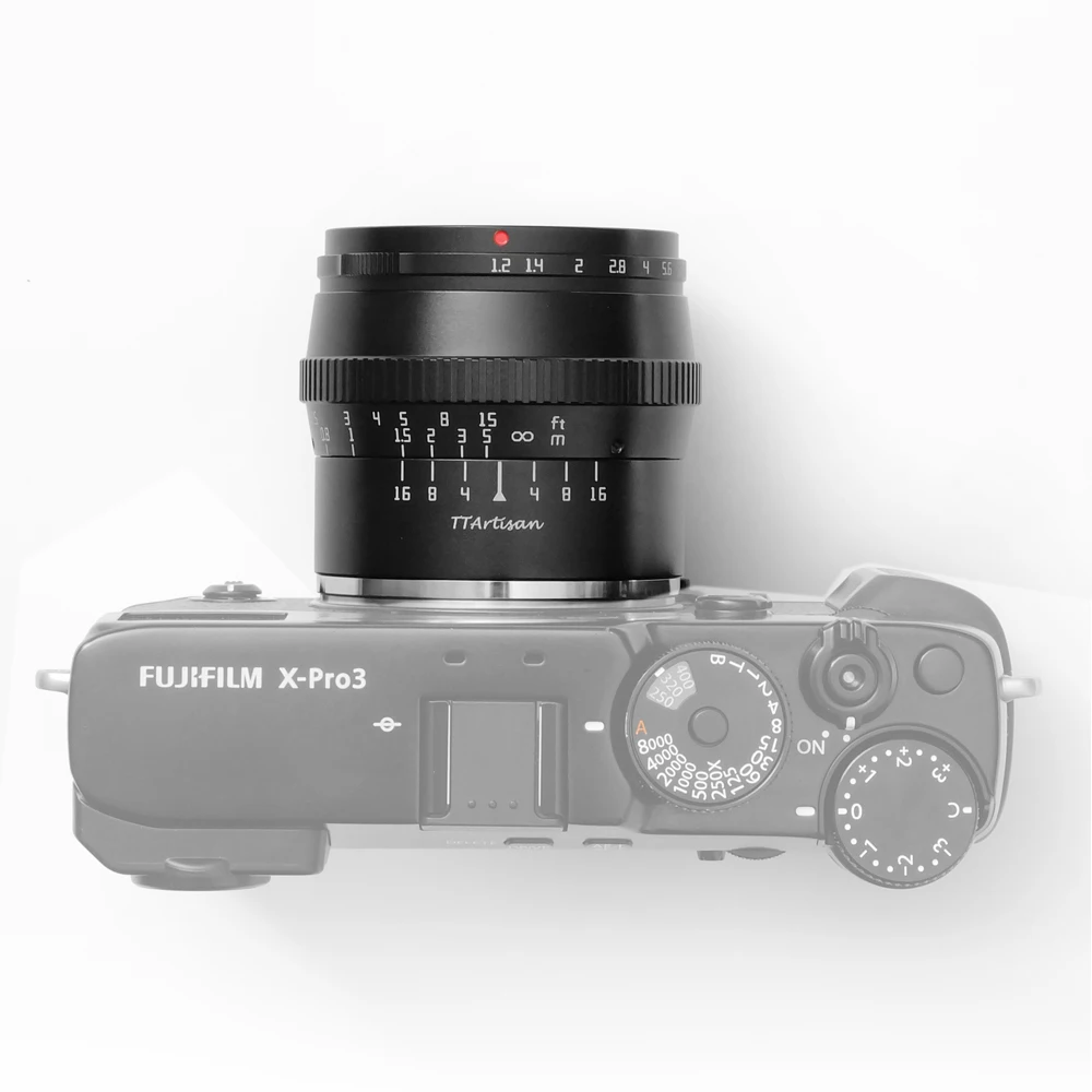 compatible con montura Fuji X TTArtisan Lente de 50 mm F1.2 APS-C para cámaras de enfoque manual compatible con Sony E Fujifilm M4/3 Canon M M43 