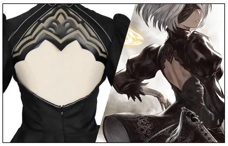 Китайский размер Nier Automata jorha 2B Косплей Костюм Аниме женский наряд карнавальный костюм Набор Необычные Хэллоуин Девушки Вечерние черные платья