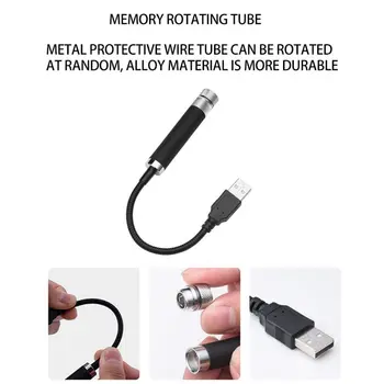 

USB Decorative Lamp LED Car Roof Star Night Light Projector Adjustable Multiple Lighting Effects Atmosphere Galaxy Lamp