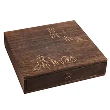 Tea Box Herbs Wooden Storage Organizer Square Accessories Portable Jewelry Canister Elegant Package Flip Cover Gift Vintage