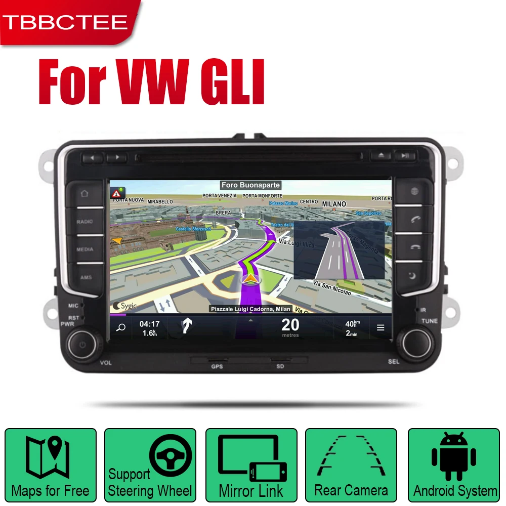TBBCTEE Android 2 Din Auto Radio DVD For Volkswagen VW GLI 2005~2018 Car Multimedia Player GPS Navigation System Stereo | Автомобили и