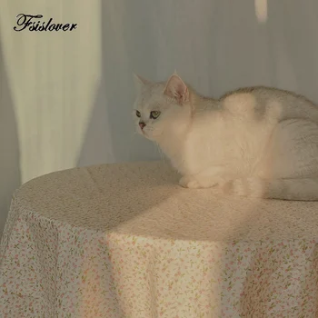 

FSISLOVER Deco DIY Rose Table Cloth Cotton Tablecloth Round Tablecloths Dining Table Cover ins Picnic Cloth mantel mesa nappe