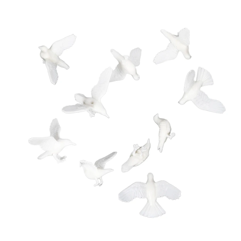 

10pcs Mini Pigeon Animal Bird Model Miniature Doll House Fairy Home Decor