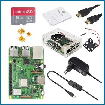 

S ROBOT Raspberry Pi 3 Model B Plus kit WiFi&Bluetooth with 3A Power Adapter Acrylic Case Cooler For Raspberry pi 3B+ Plus RPI52