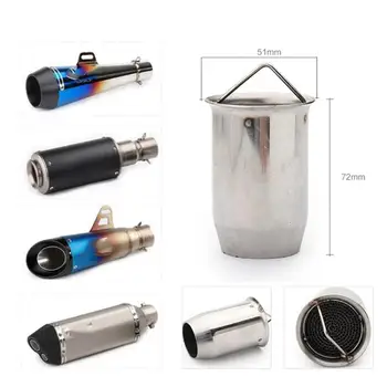 

51MM Scooter DB Killer Silencer Pipe Motorcycle Exhaust Muffler Noise Eliminator Automobile Stainless Steel