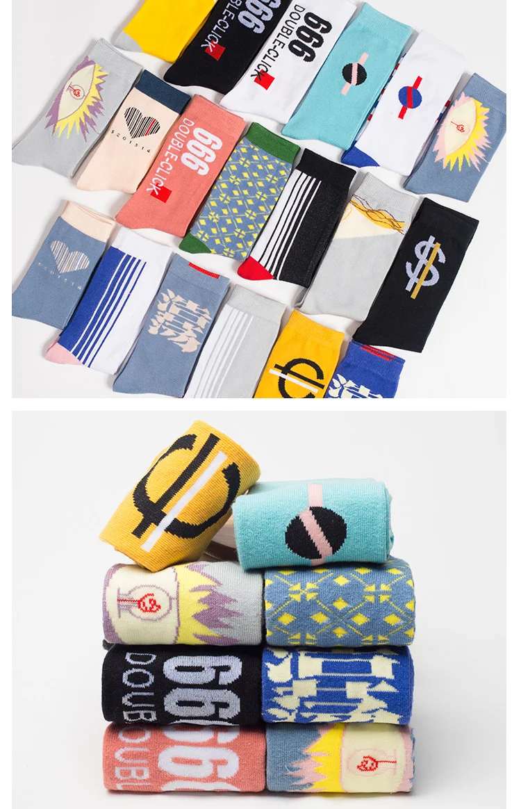 J-BOX, женские носки, японские хлопковые цветные дизайнерские милые забавные носки kawaii, модные длинные носки для девочек, рождественский подарок