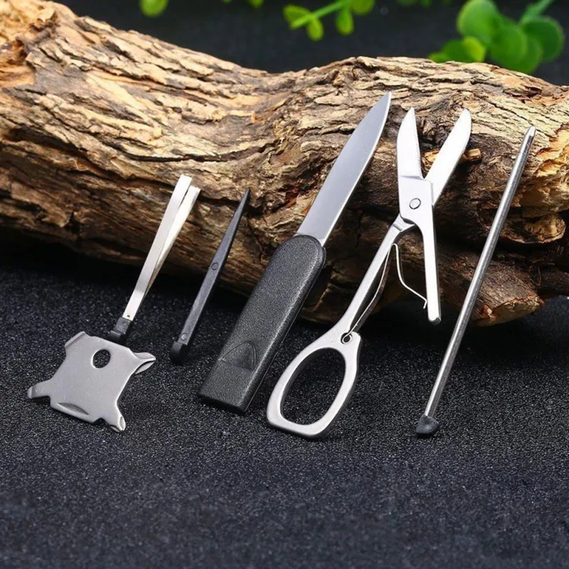 AISPORT 10 In1 Pocket Credit Card EDC Multi tools Outdoor Survival Camping equipment 1 Box Portable hiking card tools