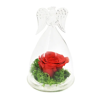 

7 Colors Preserved Fresh Rose Eternal Roses Flower In Glass Bottle Angel Cover Birthday Valentine Gifts for Her Dropshipping2020