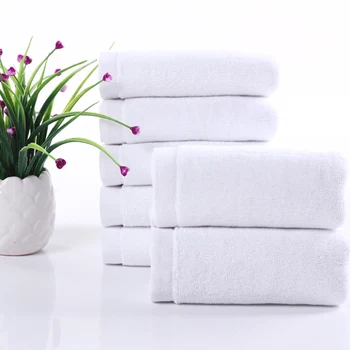 

Hotel White Towels, Face Towel, Pure Cotton, 32 Strands, 34x70cm, 100g Thickened Absorbent, Imported Cotton