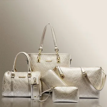 

MIWIND Shoulder Crossbody Bags for Women 2019 New PU Leather Bag Handbags 6-piece Set Large Capacity Elegant Bolsa Feminina