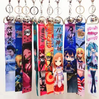 

20pcs/lot Anime Demon Slayer: Kimetsu no Yaiba Lanyard ID Badge Holder Key Neck Strap Keychain Jewelry For Fans Birthday Gifts