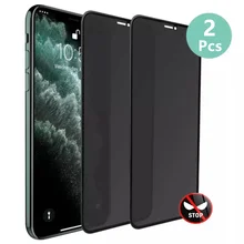 Protection En Verre Trempé pour IPhone 11 12 Pro Max Mini XS Max XR 7 8 Plus Anti-espion Protecteur D'écran pour IPhone12 Pro SE2020 Verre