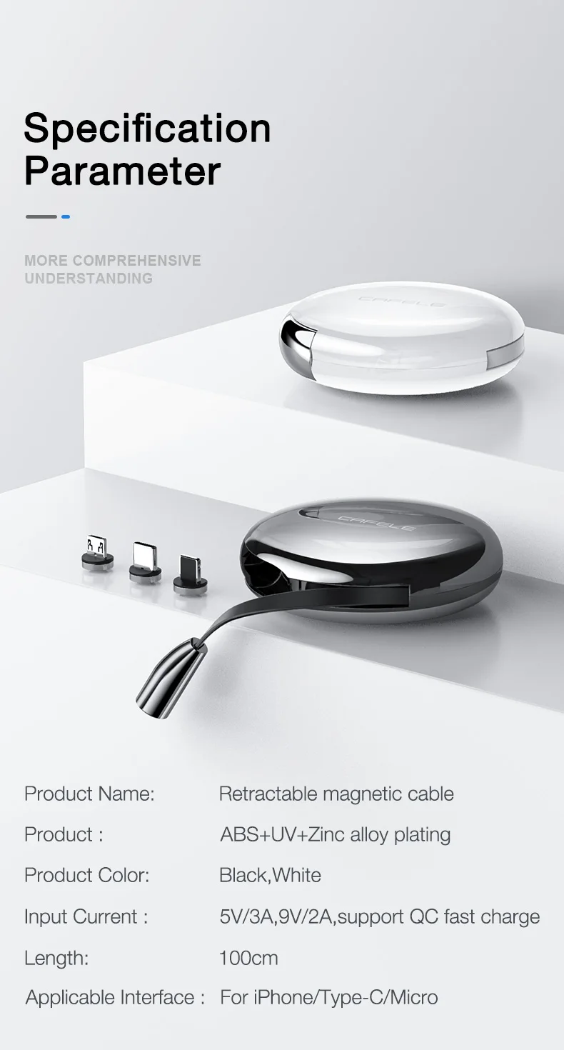 Cafele 3A Micro usb type C светодиодный индикатор быстрой зарядки Магнитный кабель для передачи данных для huawei P30 Pro mate 30 5G Xiaomi Mi9 5G Redmi K20