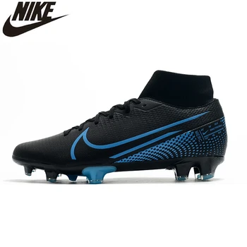 

Nike Mercurial Superfly Flyknit Soccer Boots Nike Mercurial 7 Elite FG Football Shoes High Ankle Socks Football Cleats Men Size