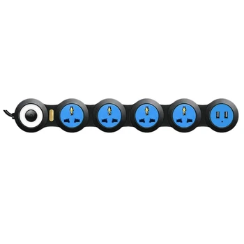 

5 Port Rotating Power Strip Universal Socket Fast Charging Socket with USB Home Electronic Extension Outlets with EU Plug
