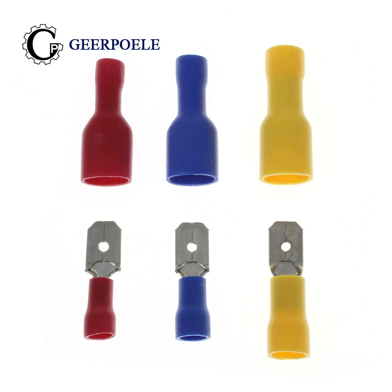 

10 pairs/lot FDFD1-250 MDD 10A Terminals Male Female Splice Terminal Set Plug Lugs Wire Connector 2-250 Electrique Connection