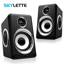 1 пара USB+ AUX проводные компьютерные колонки с усилением басов 4 диафрагмы для ноутбука настольного телефона 8 Вт громкоговоритель высокой мощности