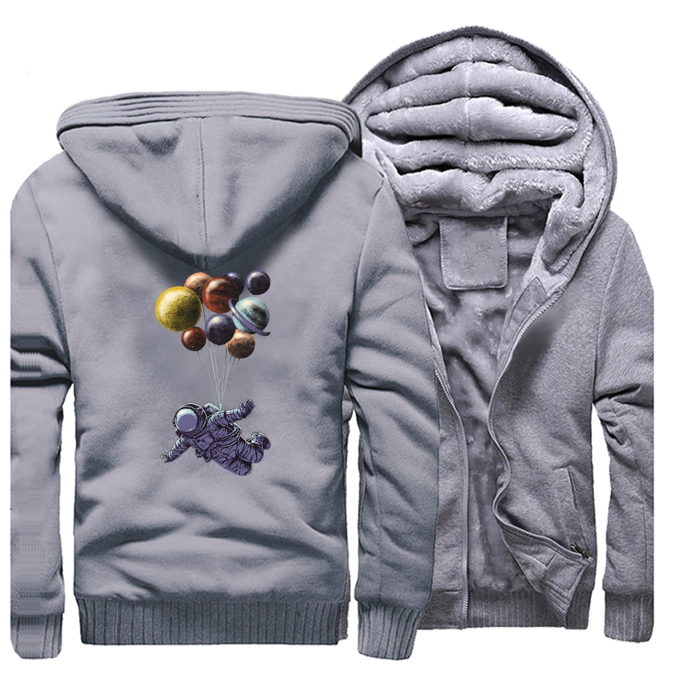 Plante Balloon Astronaut Warm Thick Fleece Men Winter Jacket Fly Coat Space Sweatshirts Male Hoodies Outwear Hooded Sportswear