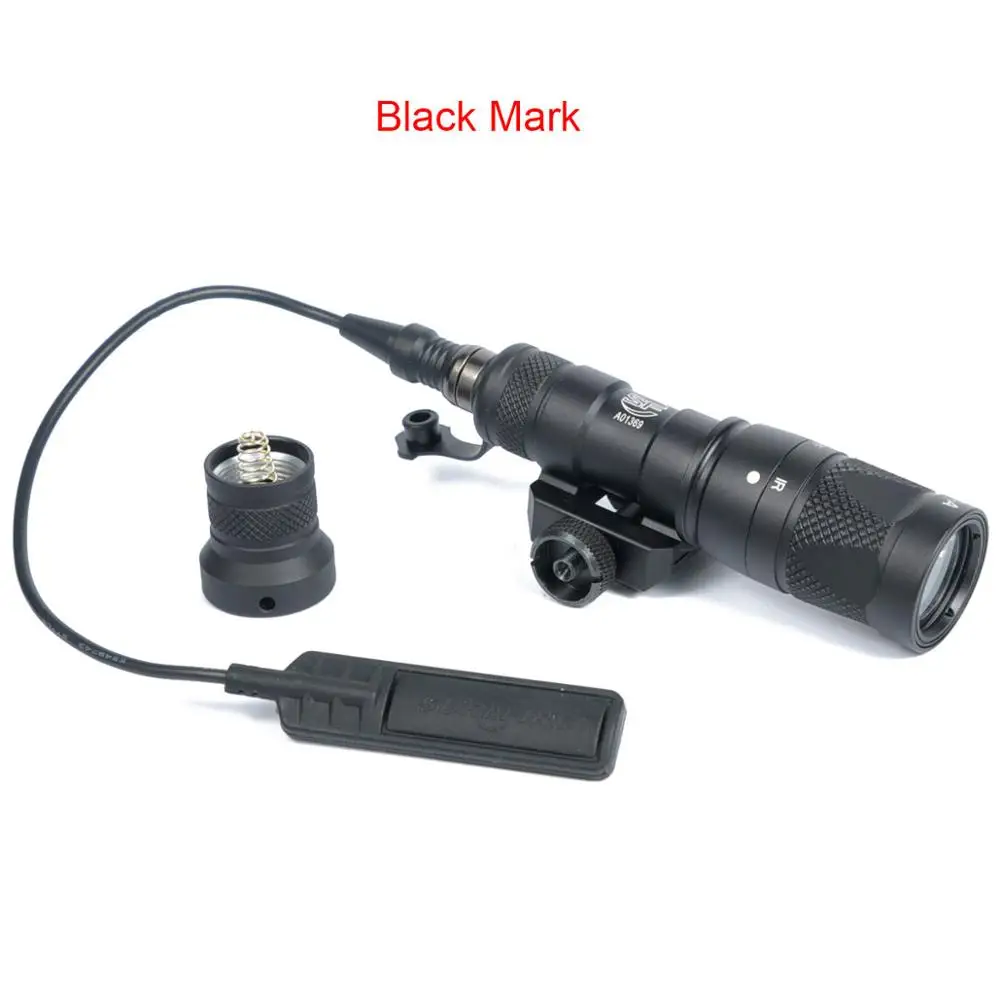 Black M300V Тактический светильник-вспышка, оружейный светильник с постоянным стробоскопическим моментальным выходом для 20 мм Пикатинни - Цвет: Black