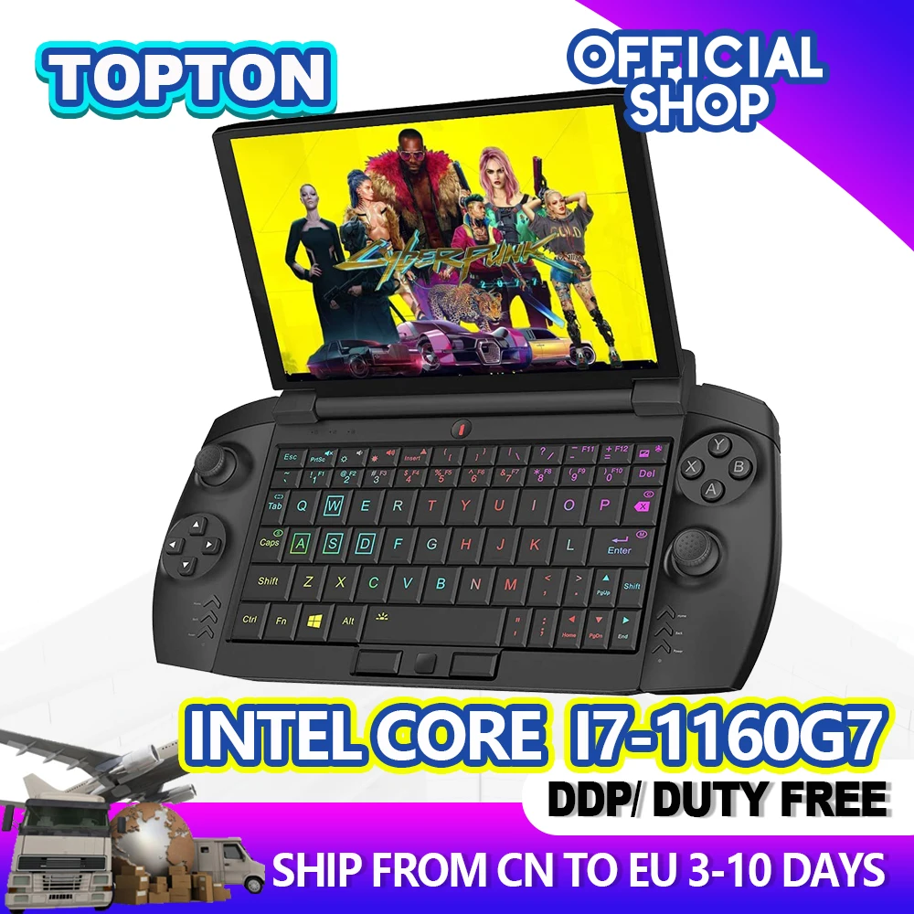 Игровой ноутбук OneGX1 Pro 7 дюймов 11 ядер Tiger Lake-Y Core i7-1160G7 Win 10 аккумулятор 12000 мАч WiFi6 RGB