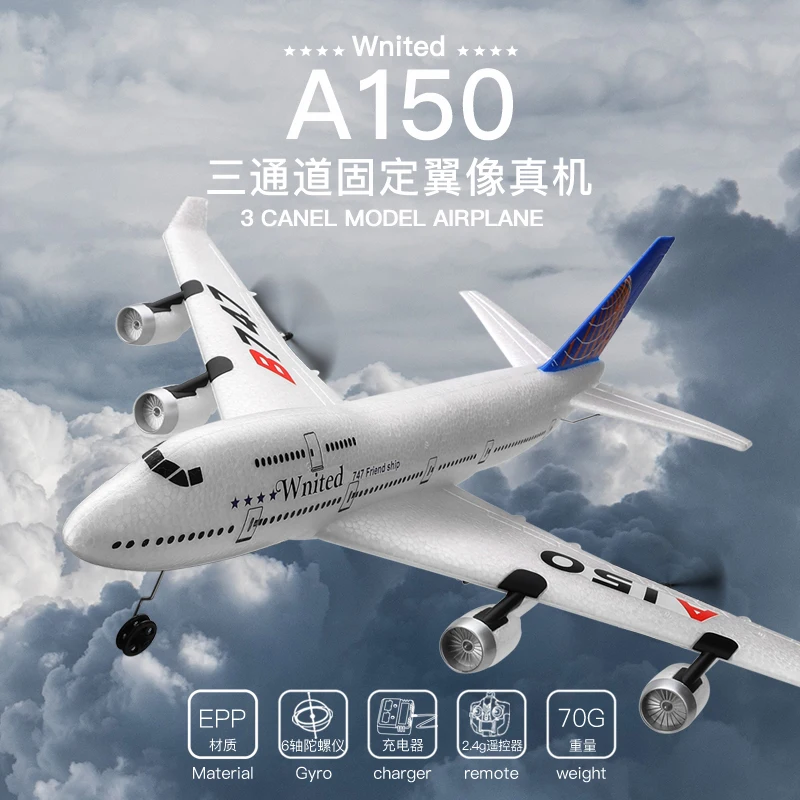 

WLtoys A150 B747 3CH 2.4G RC Airplane mini drone RTF Remote Control Glider RC drones