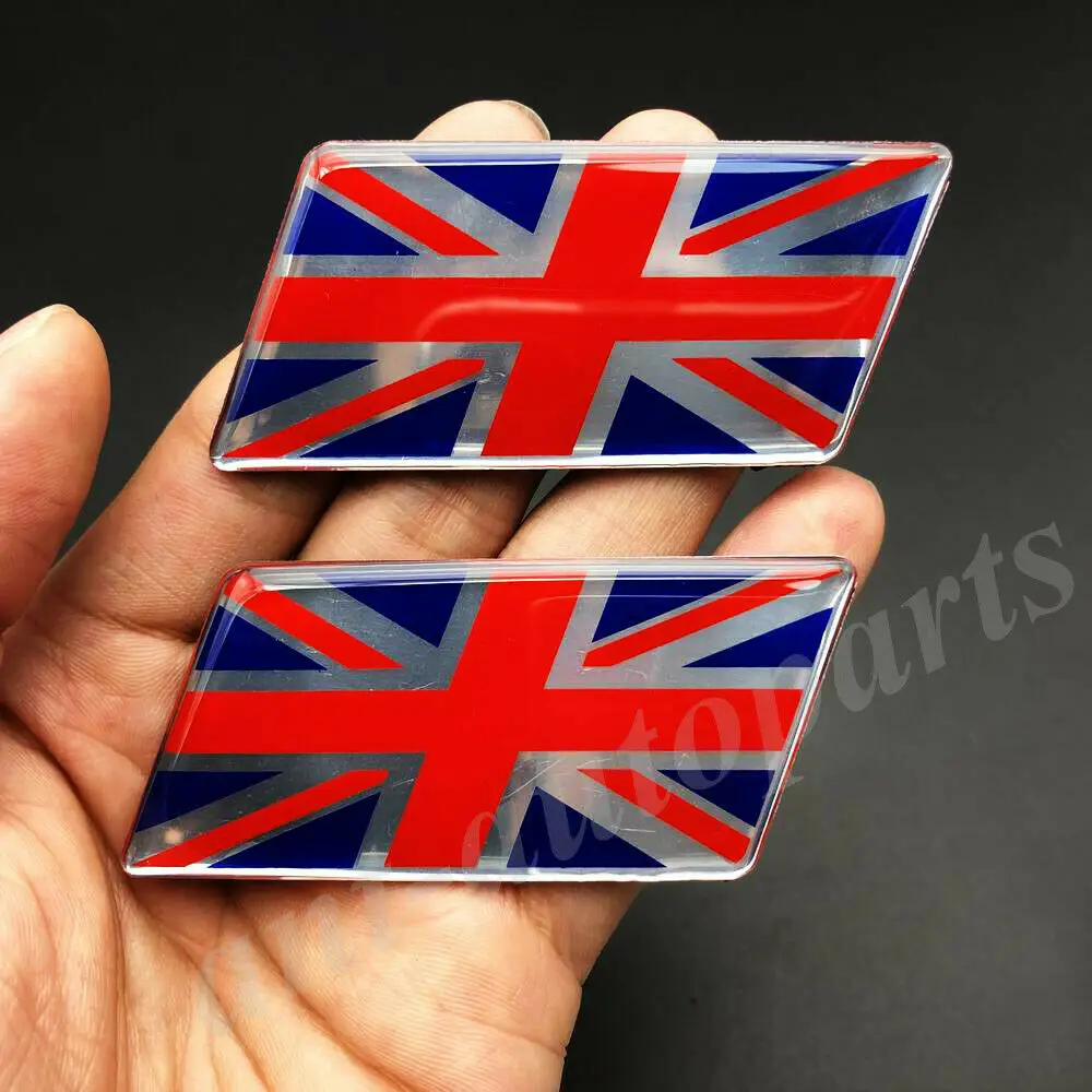 

2x Union Jack UK Flag Car Fender Emblem Badge Motorcycle Fuel Fairing Sticker