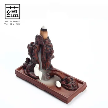 

Purple Sand Backflow Incense Burner Paradise TeaSet Tea Ceremony Zero with Kodo Ornaments Incense Holder Backflow Incense Burner