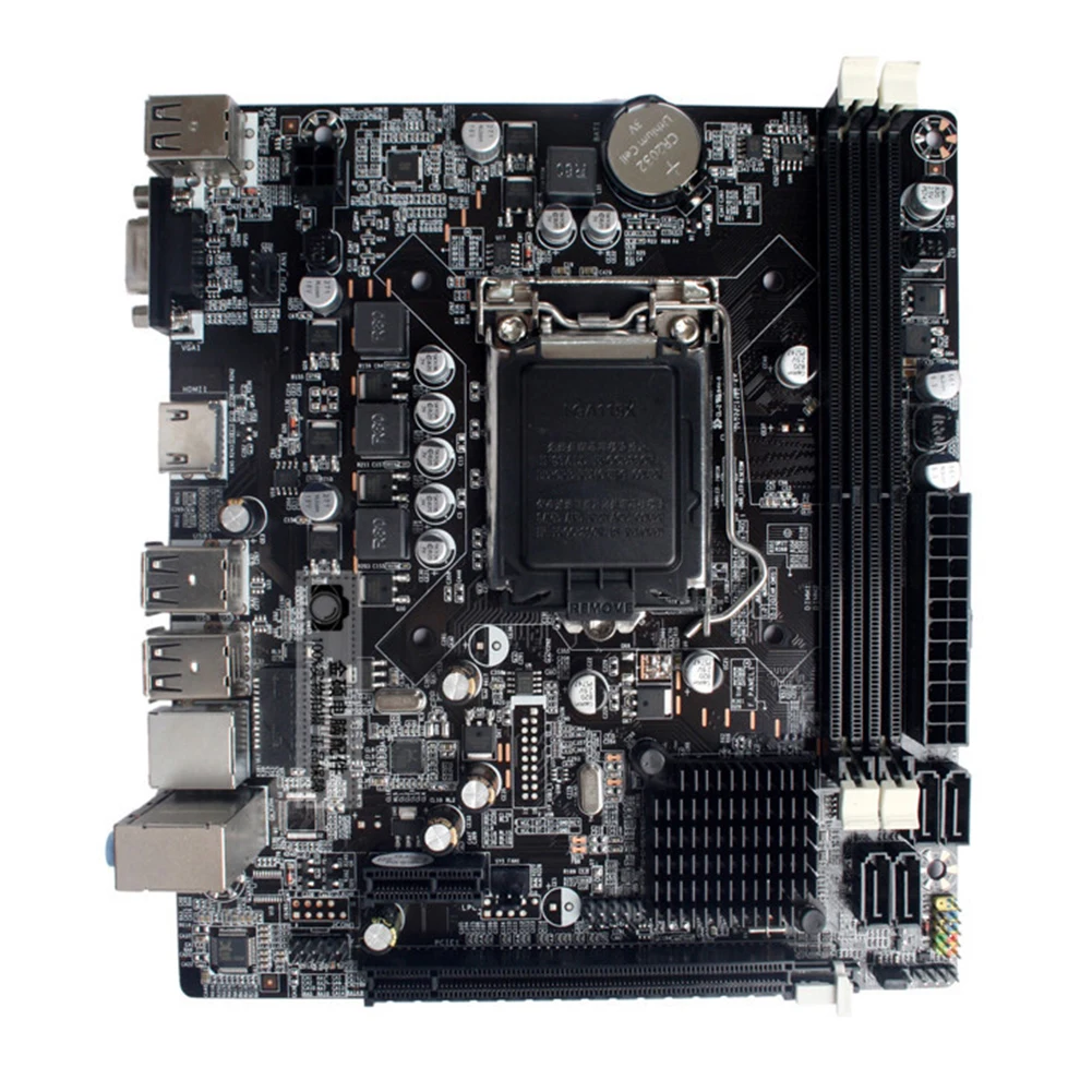 

Desktop Computer Motherboard High Compatibility Durable DDR3 H61 Quad Core Memory Slots 1155 Pin USB2.0 CPU Upgrade Interface