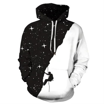 

E-BAIHUI New Space Star 3D print men hoodies couple streetwear hooded sweatshirts women sports and leisure pullover dropshopping