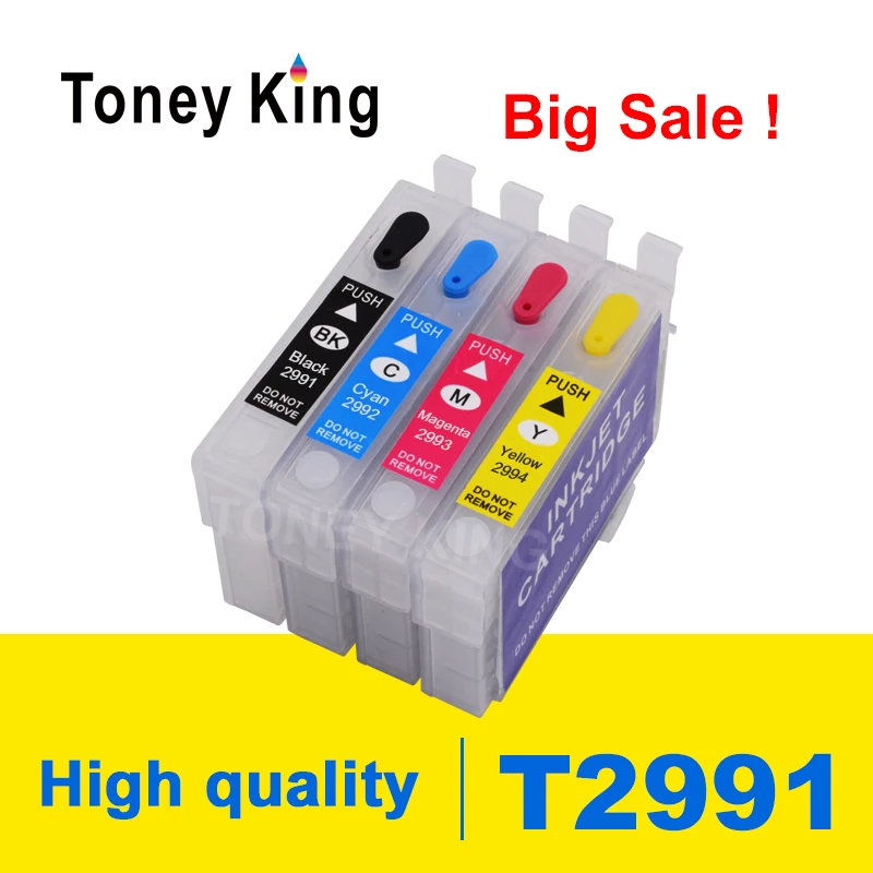 Чернильный картридж Toney King T2991 T2992 T2993 T2994 для принтера Epson бытовой цветовой техники