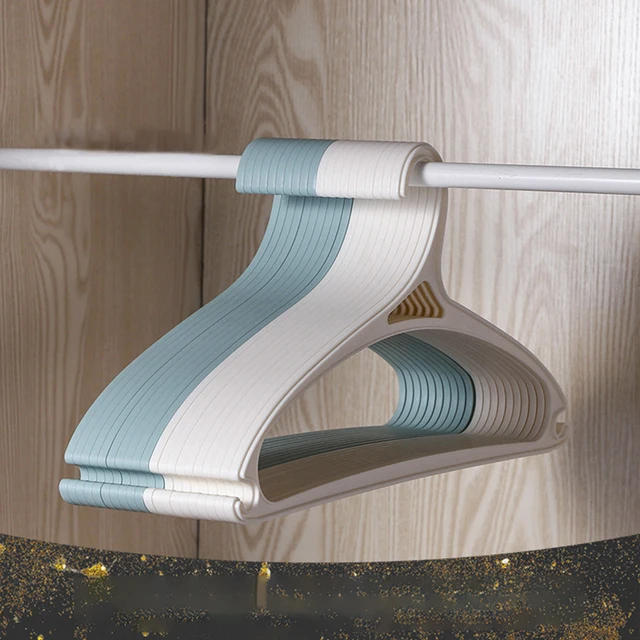 10Db/Csomagolás Műanyag Fogasok Antiskid Nem Jelöléssel Ellátott Szárító Ruhák Felnőtt És Gyermekek Tároló Ruhadarabok Számára