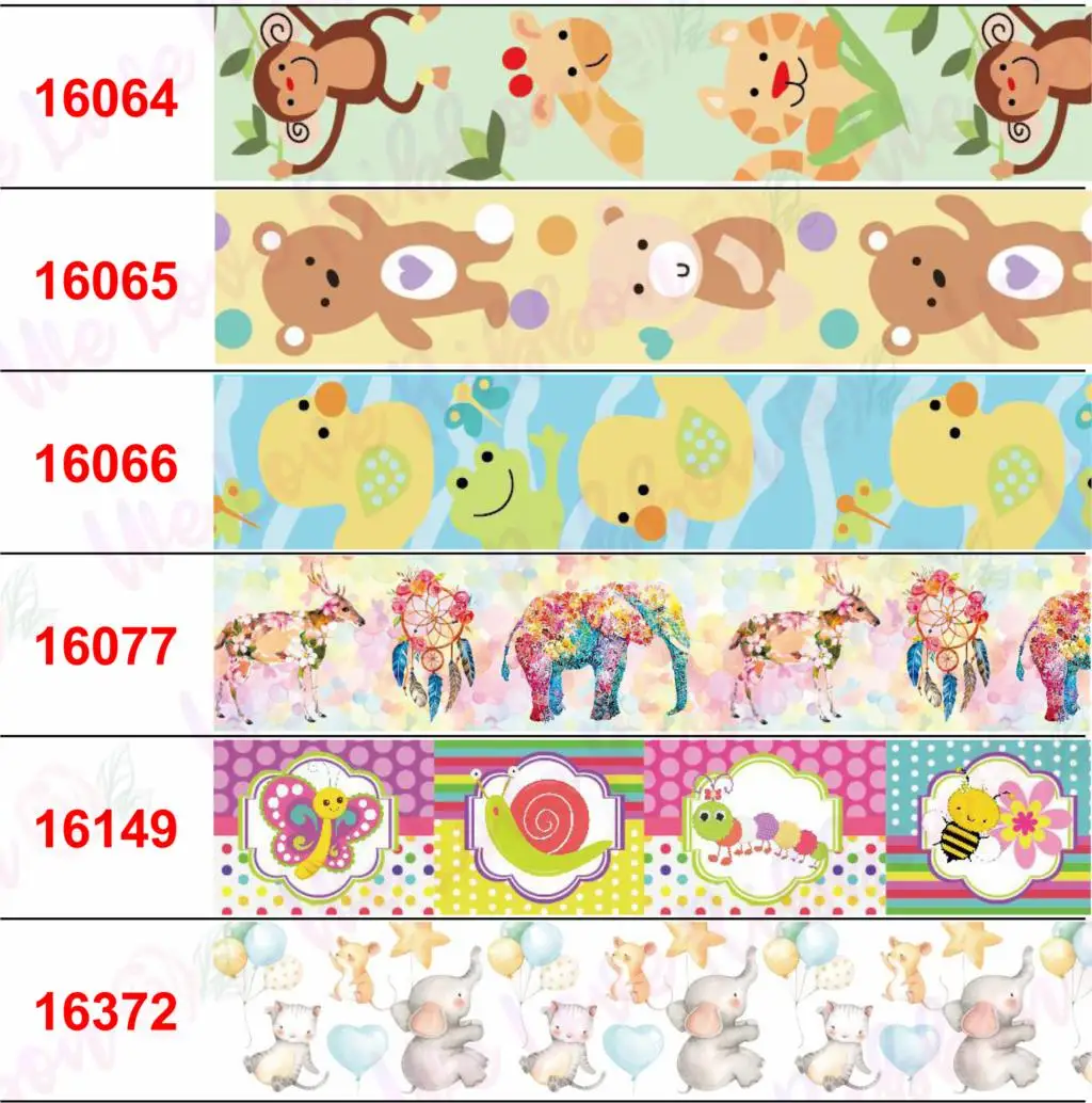 16 мм-75 мм ленты для волос с изображением животных из мультфильма зоо, зебры, совы, корсаж/эластичная лента с геометрическим рисунком, сделай сам, вечерние украшения, 50 ярдов/рулон