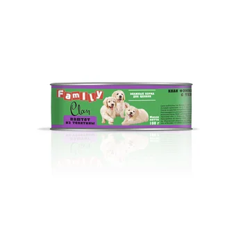 

Clan family canned D/puppies 100g Pate from veal 24 PCs.