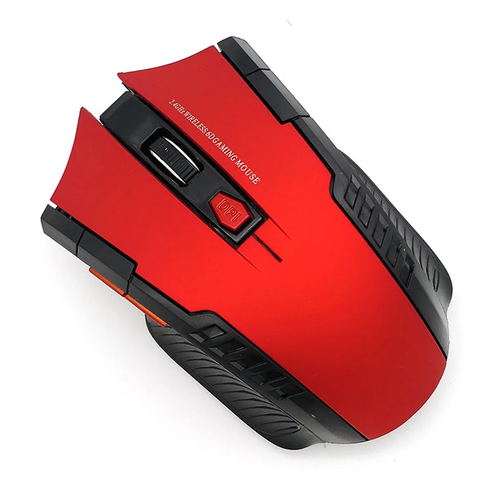 USB Беспроводная мышь 2000 dpi регулируемая USB 2,0 приемник оптическая компьютерная мышь 2,4 ГГц эргономичные мыши для ноутбука ПК - Цвет: Красный
