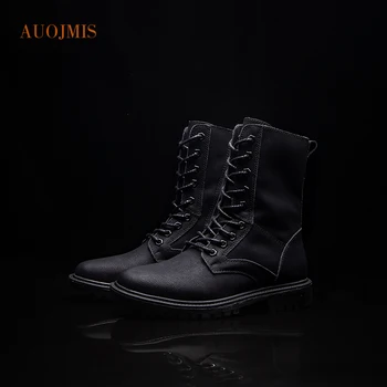 

Martin boots men's autumn new England wind leather tooling shoes high to help leather boots military boots trend men's shoes