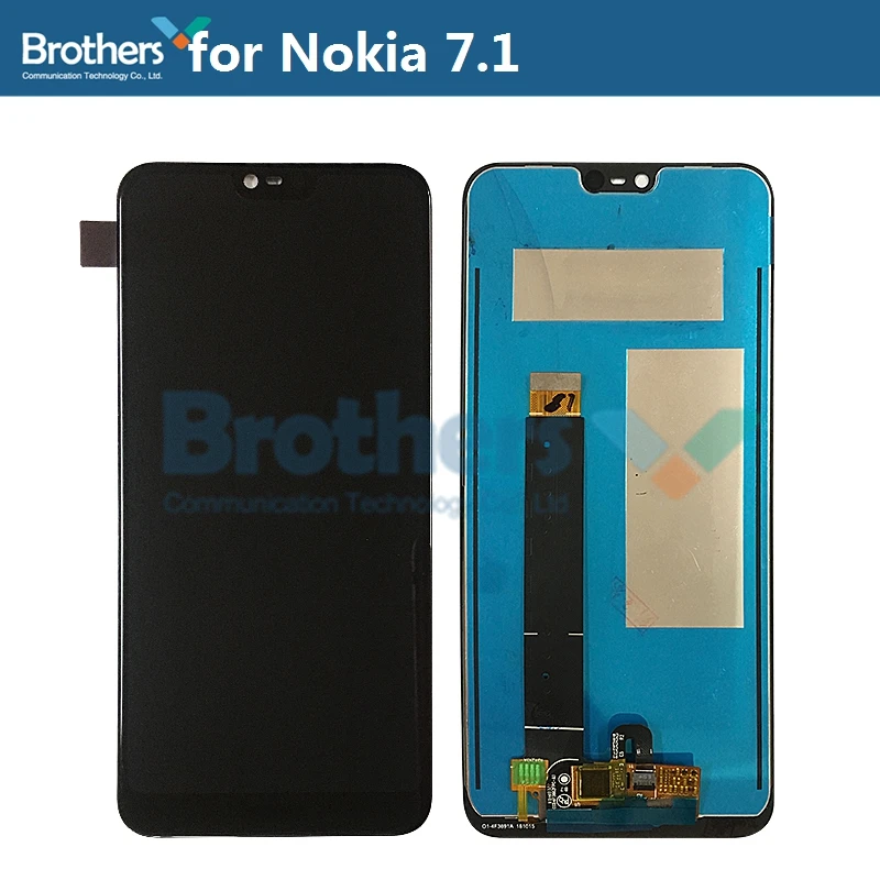 Écran LCD Original + Vitre Tactile Pour Nokia 7.1 / 7.1 Plus - Noir, Neuf