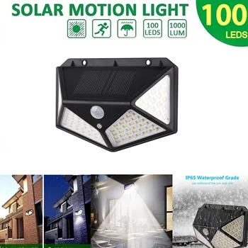 

3 Modes Solar Lights 100 Led PIR Motion Senso Solar Lighting Outdoor Garden Decoration Lights Wall Lights For Garden Decoration