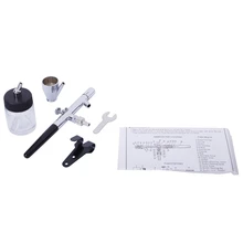 0,35 мм Двойное действие Спрей Инструмент Аэрограф Комплект сифон подача воздушная щетка для временного маникюра макияж торт художественная живопись