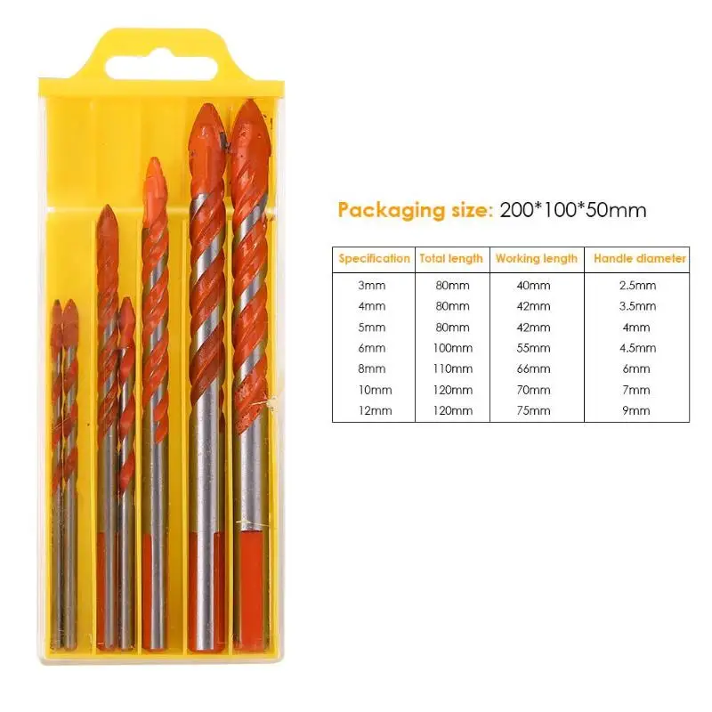 Multi-function Hole Saw Drill Bits Set Ceramic Alloy Knife Head Small Incision Resistance Tile Glass Marble Drilling Tool
