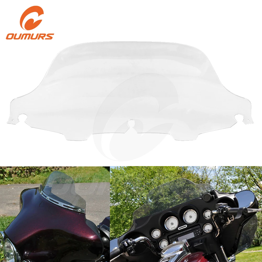 OUMURS лобовое стекло мотоцикла обтекатель лобового стекла " волна для Harley Touring Electra Street Glide CVO FLHX EFI FLHTPI 1996-2013