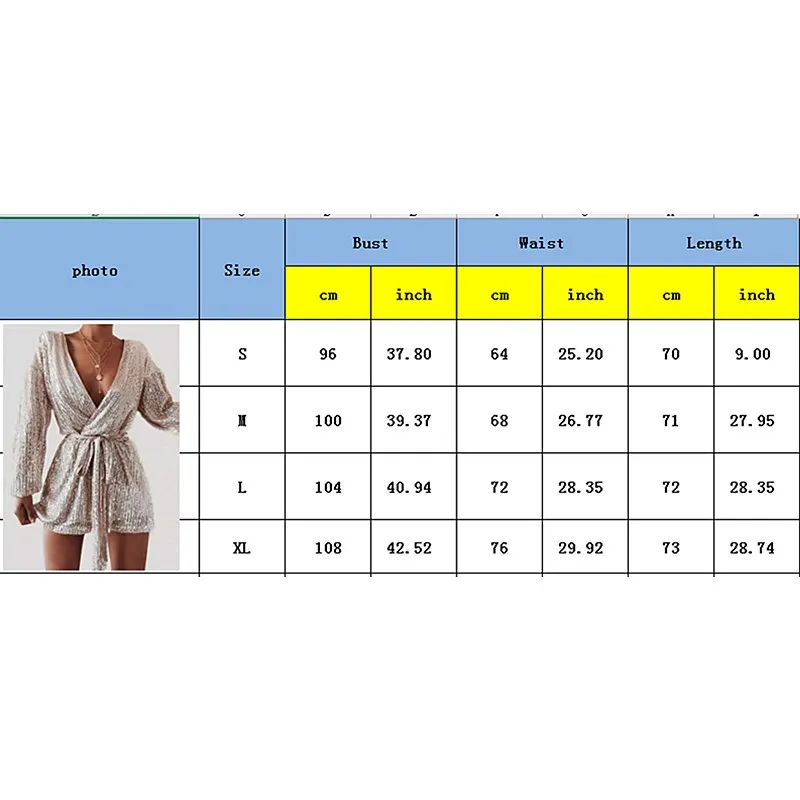 Sexy Women Playsuit Sequins Long Sleeve Bodycon Jumpsuit Female Romper Solid Color Lady Jumpsuits Womens Clothing Party Playsuit