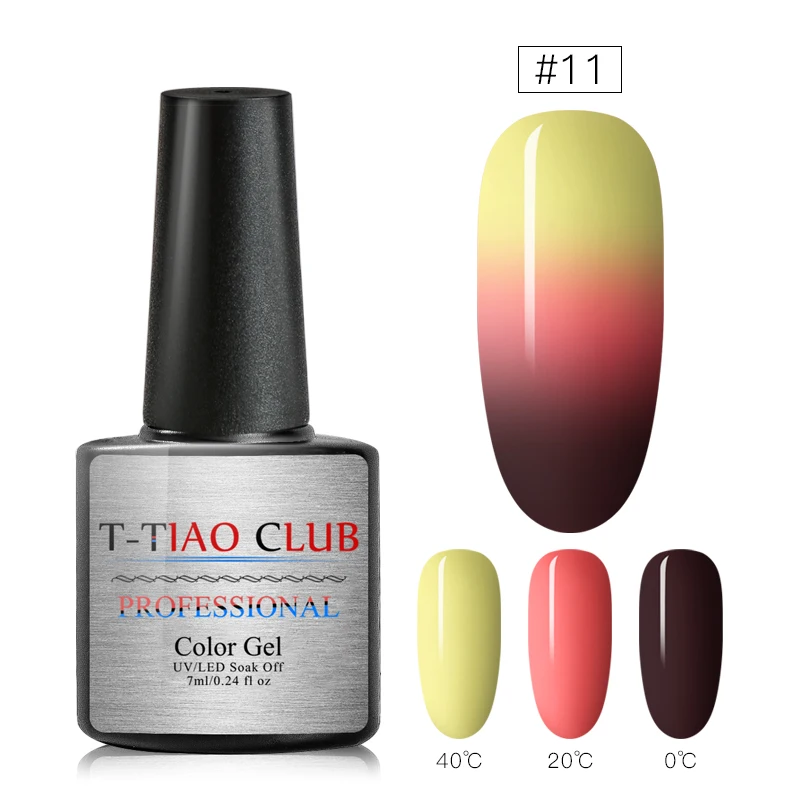 T-TIAO CLUB Thermal Glitter Gel Nail Polish Holographic Temperature Color-changing Varnish Semi Permanent Nail Art Gel Lacquer - Цвет: H567