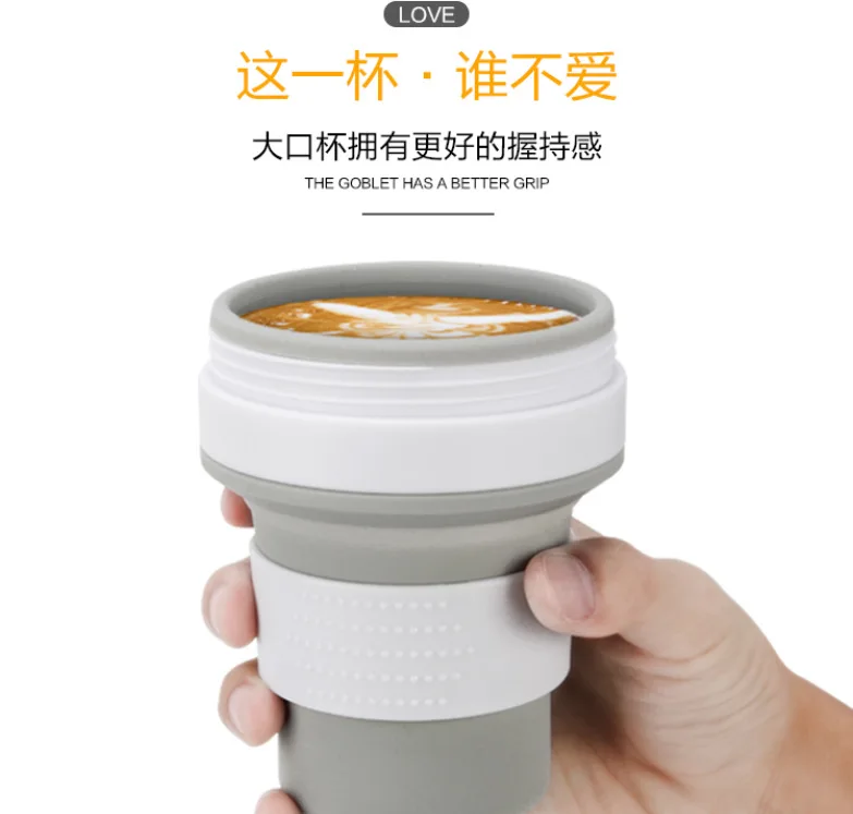

Food Grade Silicone Folding Cups Sports Outdoor Travel Home Glass Convenient Retractable Kettle Creative Gifts