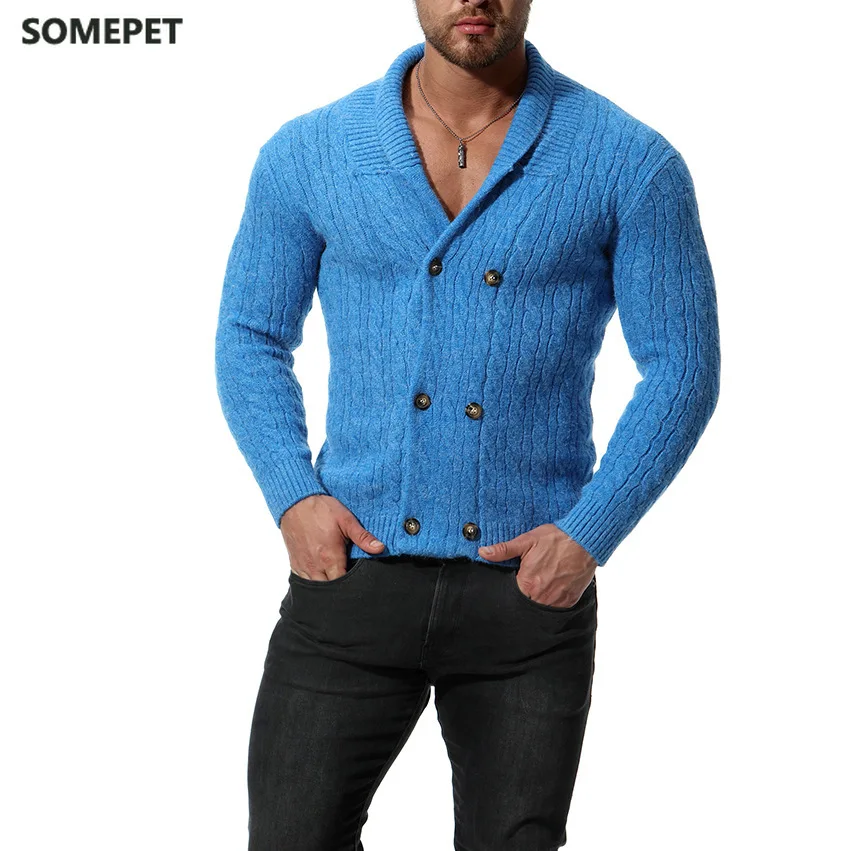 

Solid New Men Casual Sweater Autumn Winter Warm Men Clothes
