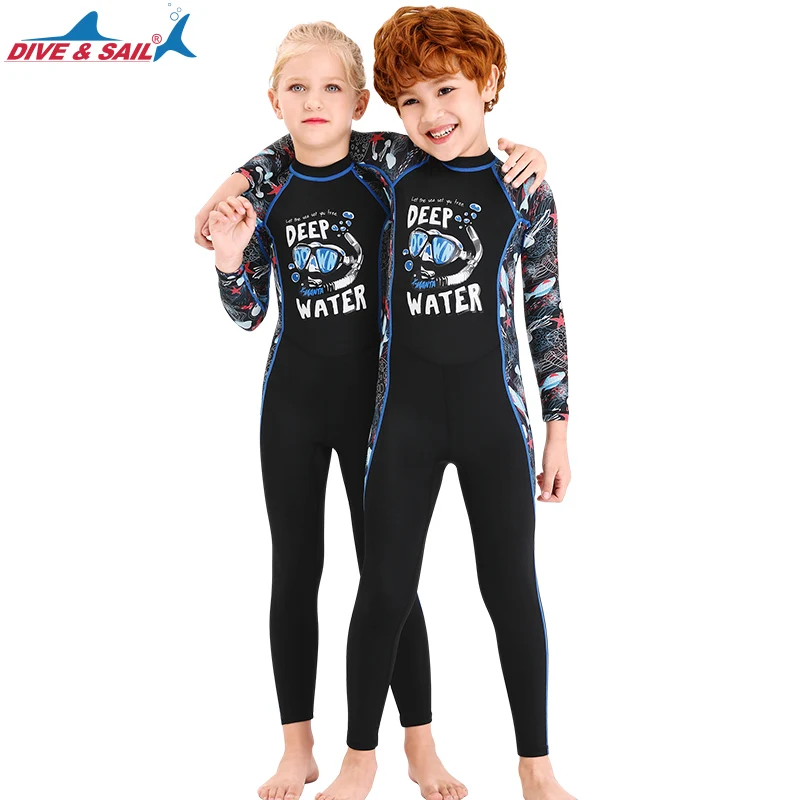 Kids Diving Suit Wetsuit One-Piece Underwater Jumpsuit UV Protect Youth Swimsuit Water Sports Wetsuits