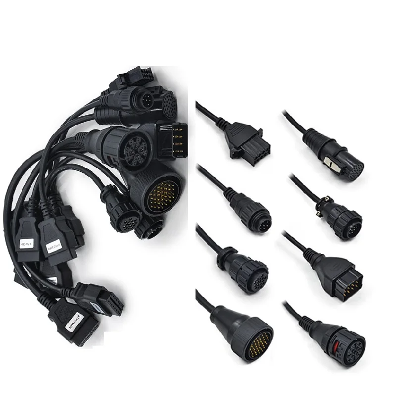 

Truck Cables for CDP ds150E OBD2 Trucks Diagnostic tool connect cable 8 TCS Trucks Cables for delphi ds150e 2019 Truck Cables