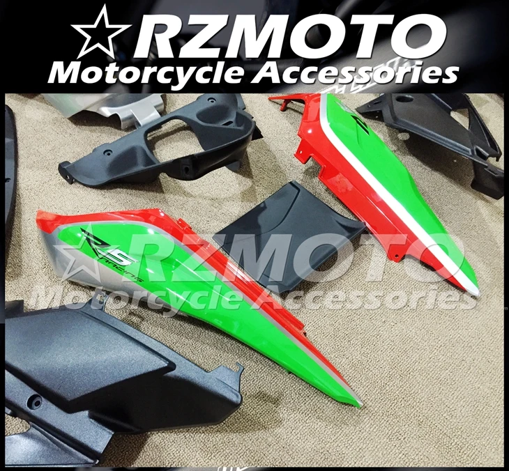 Инъекций ABS Полный обтекатели Наборы подходит для Aprilia RS125 2006 2007 2008 2009 2010 2011 06 07 08 09 10 11 Боди Комплект красного и серебристого цвета