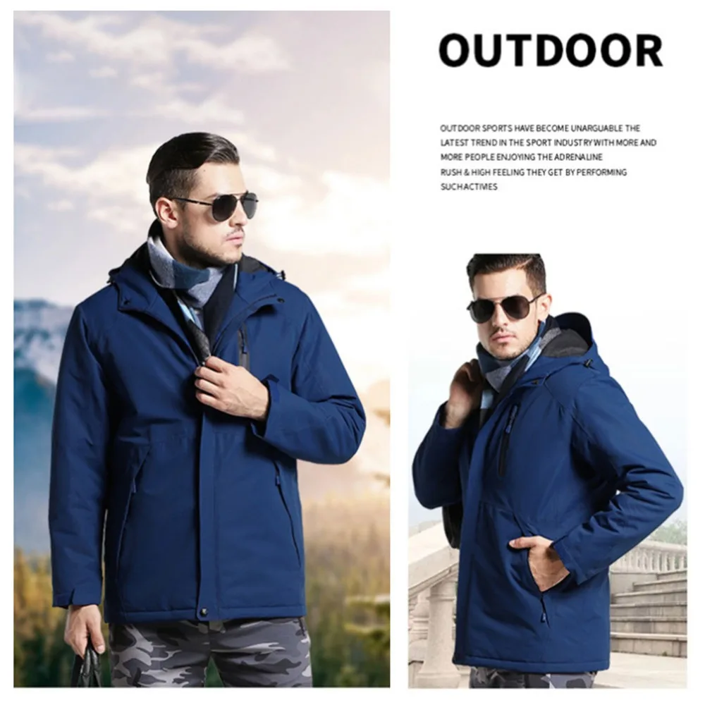 USB Heating Cotton Jackets Outdoor Sport Waterproof Windbreaker Winter Hiking Camping Skiing Heated Coats